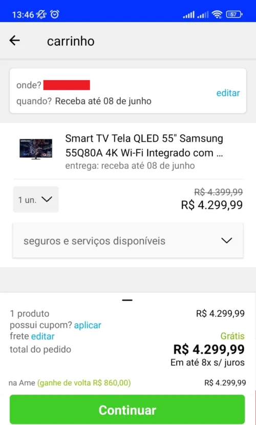 Imagem na descrição da promoção