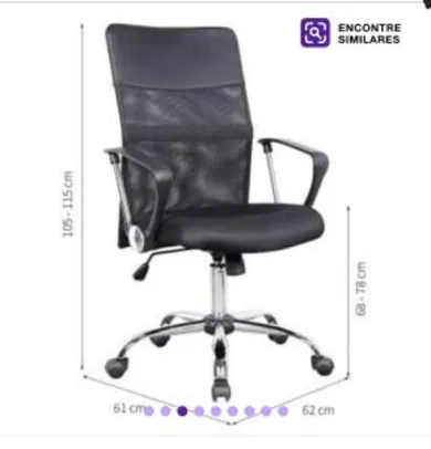 Saindo por R$ 371,99: cadeira de escritório giratória | Pelando