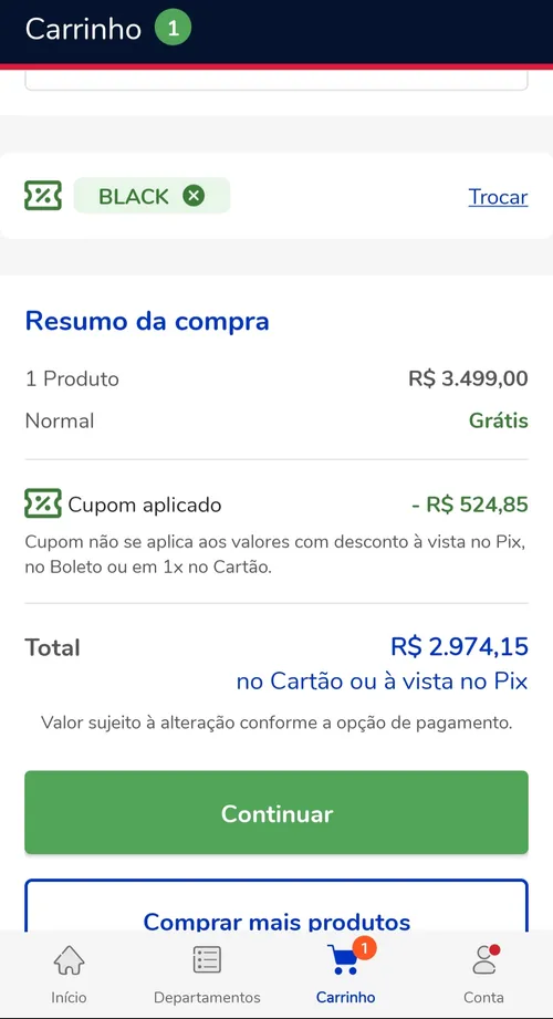 Imagem na descrição da promoção