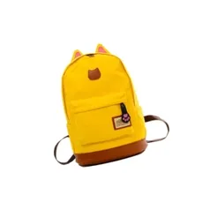 [Extra] Mochila feminina detalhes de gato amarelo e marrom - R$24,90