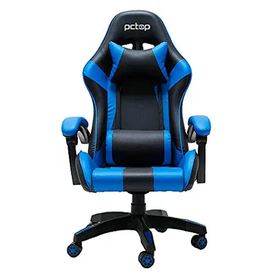 Cadeira Gamer PCTOP Azul e Preto - A6022-1-RE, Médio