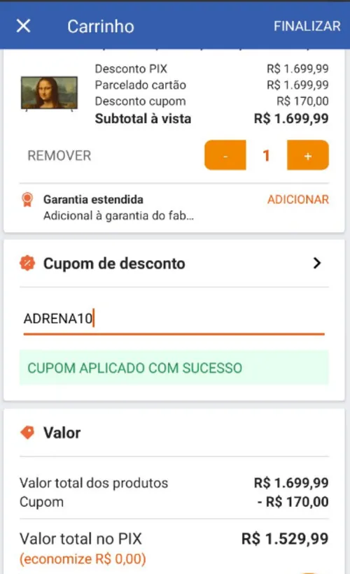 Imagen na descrição da promoção