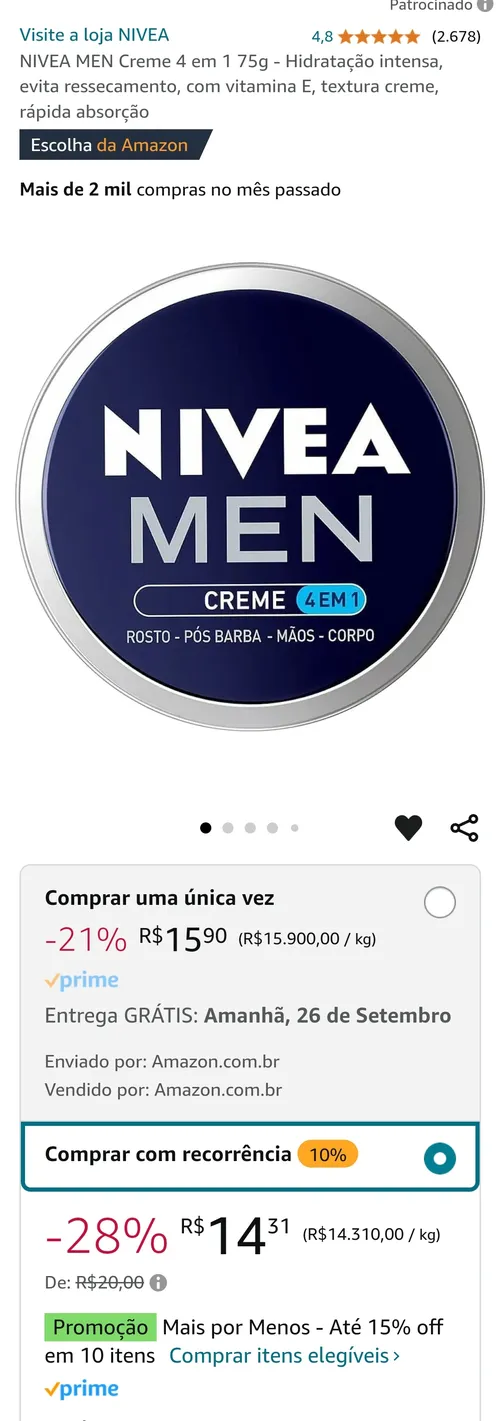 Imagem na descrição da promoção