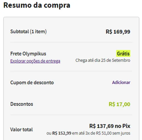 Imagem na descrição da promoção