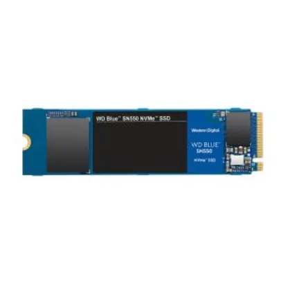 SSD WD Blue SN550, 250 GB [WDS250G2B0C], M.2, NVMe, PCIe gen 3 | R$ 320