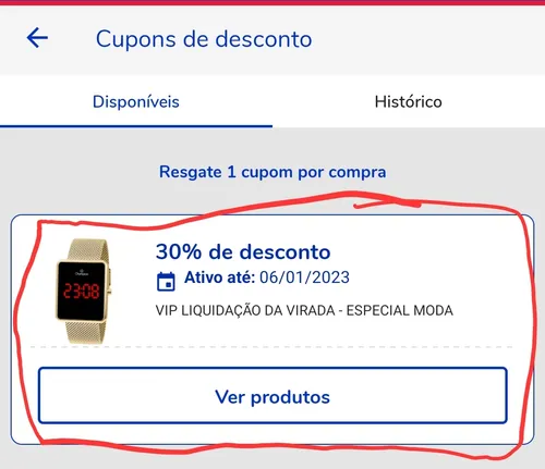 Imagem na descrição da promoção