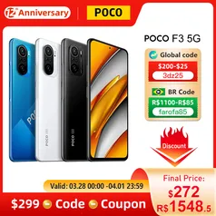 Smartphone POCO F3 5G 6GB RAM +  128 ROM