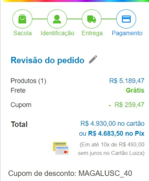 Imagem na descrição da promoção