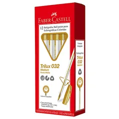 [R$ 11,61 SUPER] Trilux Colors Ouro - Cartucho com 12 Unidades, Faber-Castell, Mista