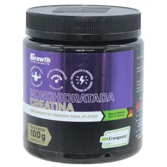 Creatina Creapure Growth 100G Aumento Massa Muscular Força