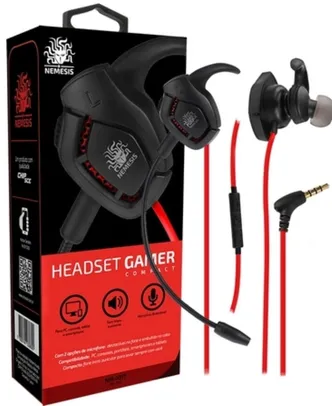 Fone Gamer Nemesis Headset In-ear Gamer Compact - Original