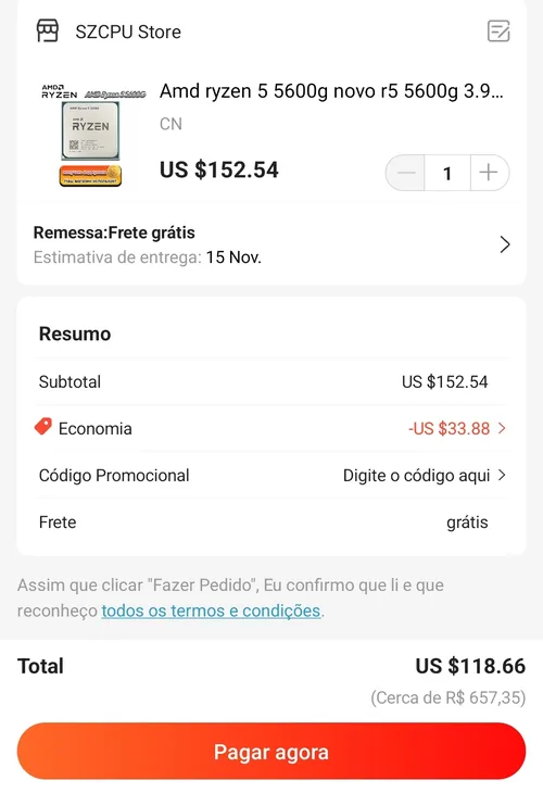 Imagem na descrição da promoção