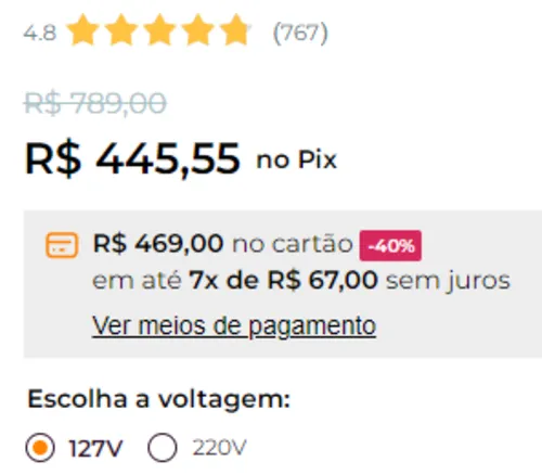 Imagem na descrição da promoção