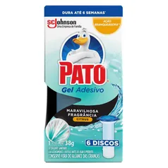 Refil Detergente Sanitário Pato Gel Adesivo Ação Branqueadora Citrus 38g