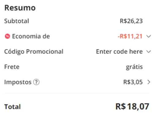 Imagem na descrição da promoção