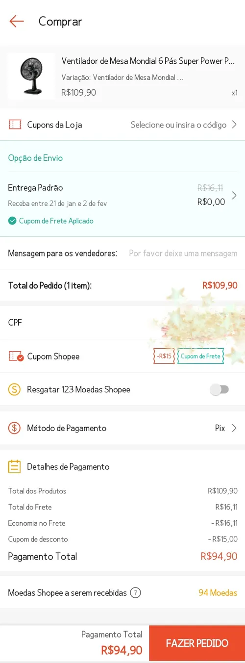 Imagem na descrição da promoção