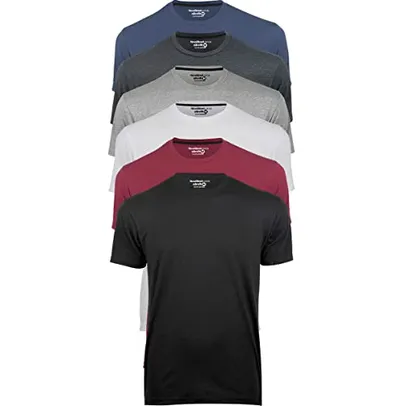 Kit 6 Camisetas Slim Fit Masculinas Básicas Lisas Novastreet 