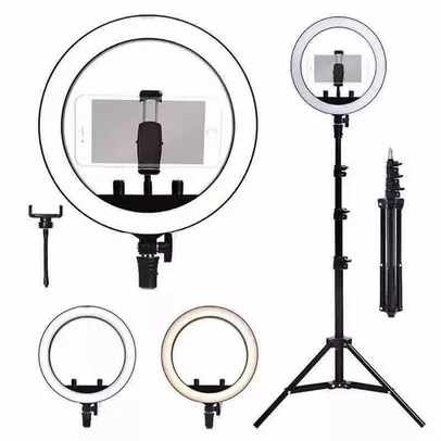 [APP] Kit Completo Ring Light Com Tripé Dimmer Youtuber Selfie Pro