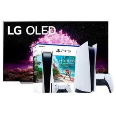 Smart TV LG 77´ 4K OLED77C1 + Console Sony Playstation 5 + Horizon Forbidden West