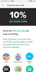 [Usuários Selecionados] 20% de volta em tudo no PicPay.