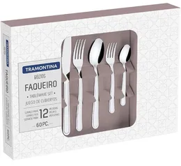 Faqueiro Tramontina Inox Búzios 60Pçs. | R$80