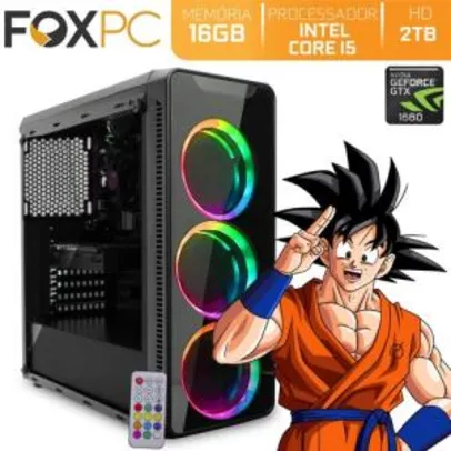PC Gamer FoxPC Intel Core i5 3.40Ghz 16GB HD 2TB (Geforce GTX 1660 6GB) 500W Kit LED RGB | R$3.725