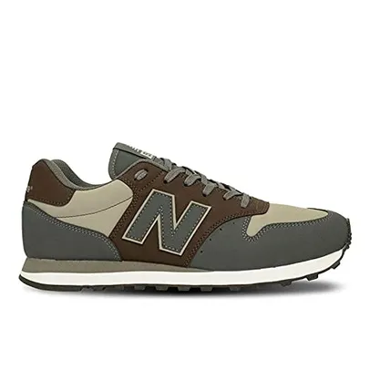 Tênis New Balance 500, Masculino, Cinza/Marrom, 42