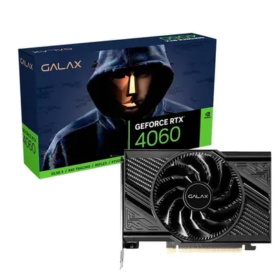 Placa de Vídeo RTX 4060 1-Click OC 1X Galax NVIDIA GeForce, 8GB GDDR6, DLSS, Ray Trancing, G-Sync