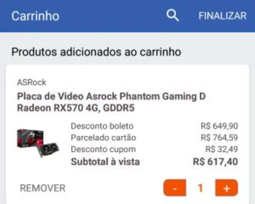Placa de Video Asrock Phantom Gaming D Radeon RX570 4G, GDDR5