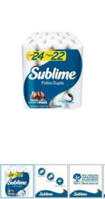 [magaluPay R$17] papel higiênico sublime 24 rolos