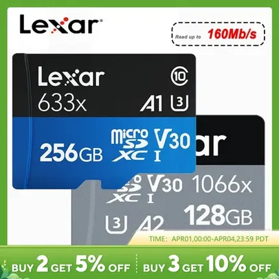 Cartão microSD Lexar 256 GB