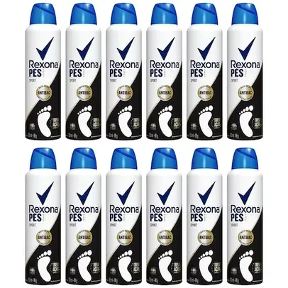 [VIP] Desodorante Aerosol Rexona para os Pés Sport 153ml - 12 Unidades