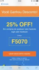 25% OFF no Peixe Urbano