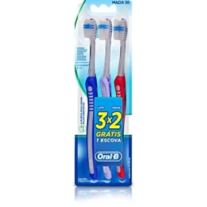 [Sou Barato] Escova Dental Indicator Plus Leve 3 Pague 2 - 30 Macia - Oral-B  por R$ 7