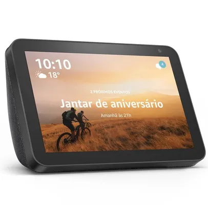 Smart Speaker Tela 8" Amazon Echo Show 8 com Alexa - Preto | R$511