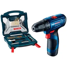 Bosch Parafusadeira Furadeira Gsr 120-Li 12V 1 Bateria E Maleta - Azul