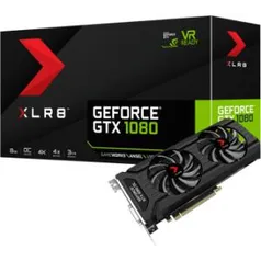 PLACA DE VIDEO PNY GEFORCE GTX 1080 XLR8 GAMING OC, 8GB GDDR5, PCI-EXP, VCGGTX10808XGPB-OC2 - R$2100