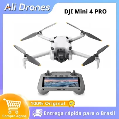 DJI Mini 4 PRO Drone 4K 60fps HDR Tiro Vertical Verdadeiro 20km Transmissão de Vídeo FHD Marca Original (controle sem tela) 