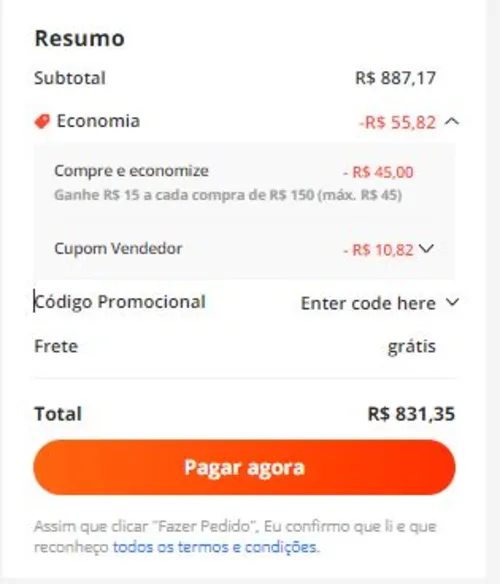 Imagem na descrição da promoção