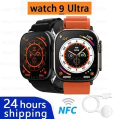  Relógio impermeável p/ homens e mulheres, pulseira NFC, HK8 Pro Max série 9