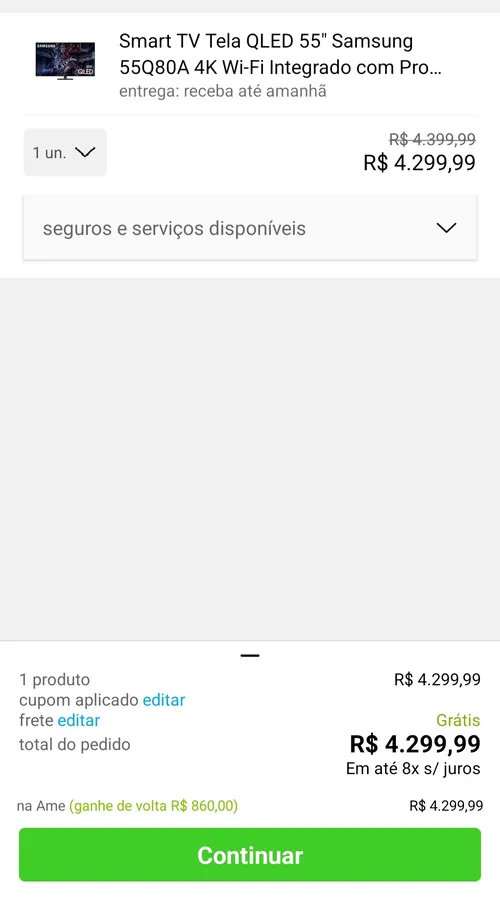 Imagem na descrição da promoção