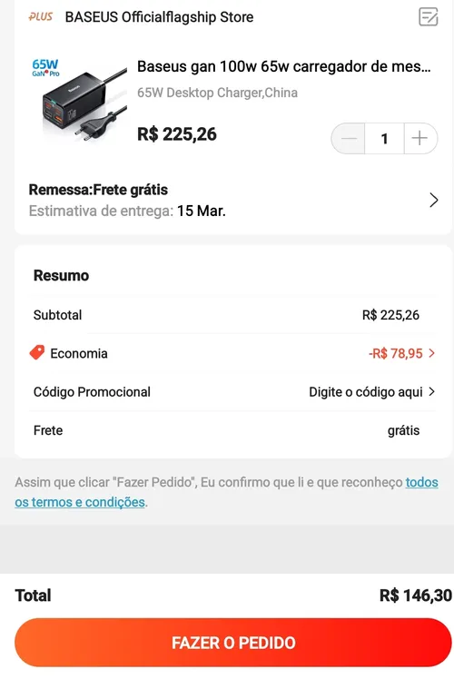 Imagem na descrição da promoção