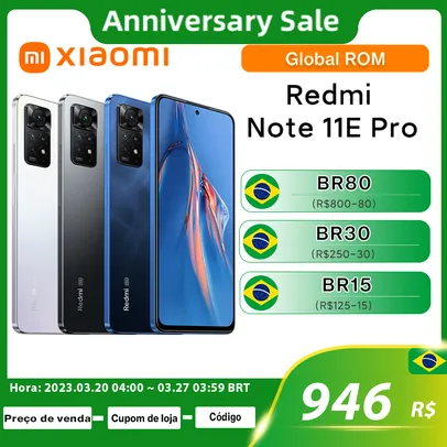 Smartphone Xiaomi Redmi Note 11E Pro 5G  6GB 128GB - ROM Global