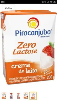 [Prime] Creme de Leite Zero Lactose Piracanjuba 200g [R$1,70 comprando 5 ou mais]