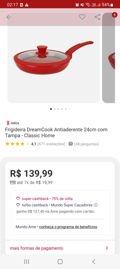 Imagem na descrição da promoção