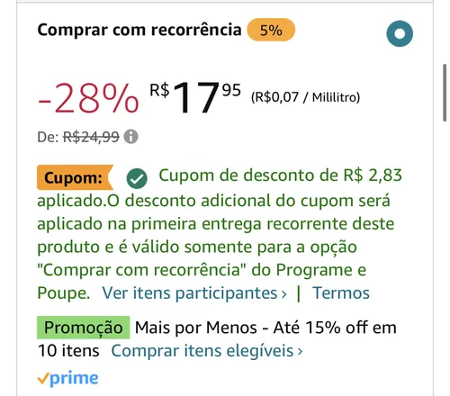 Imagem na descrição da promoção