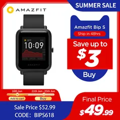 Smartwatch Amazfit bip S | R$227