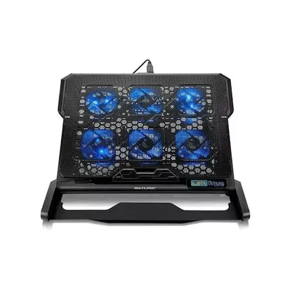 Base/Cooler para Notebook Multilaser AC282 Hexa com 6 Coolers até 17 polegadas - Preto