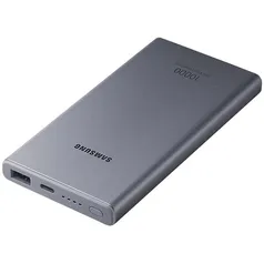 Bateria Externa Samsung 10.000MAh Carga Rápida USB Tipo C - Prata | R$ 109