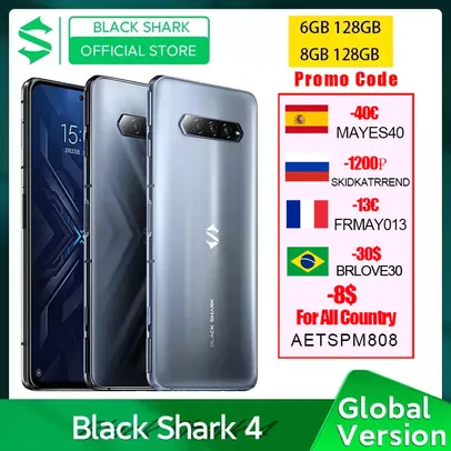 Smartphone Xiaomi Black Shark 4 6GB/128GB | R$ 2190